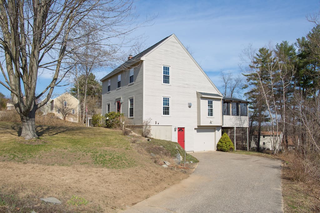 Large driveway for off street parking in the winter.