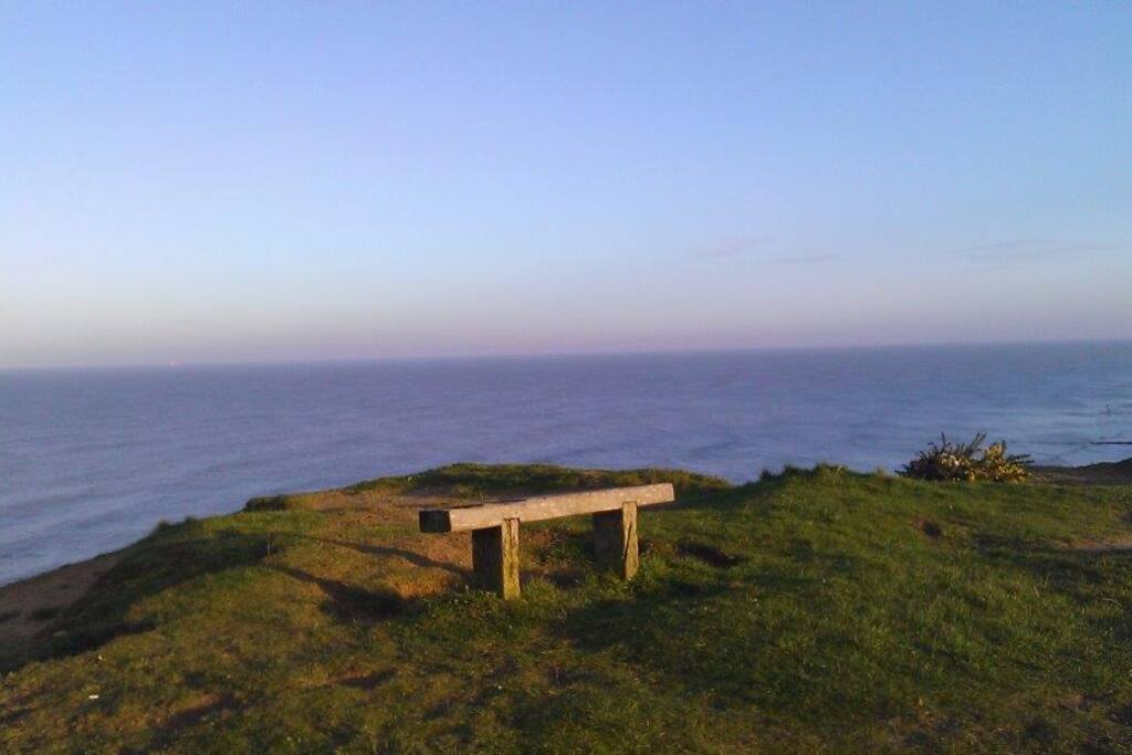 View from caravan site with access to beach by foot and by car