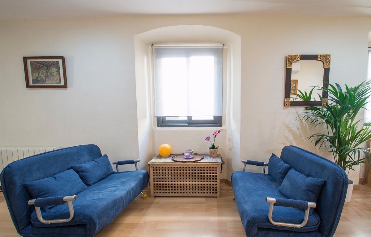 Popular Airbnb listing: Port vell central apt, 1BR, AC, Wi-Fi, Gothic in El Barri Gòtic