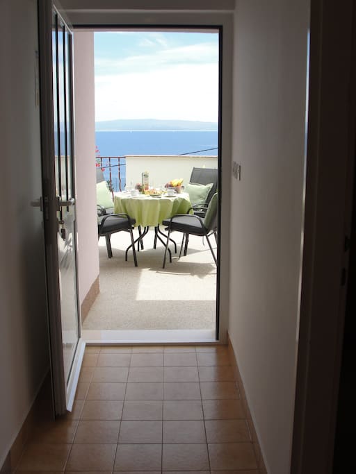 Terrace with a view to the sea