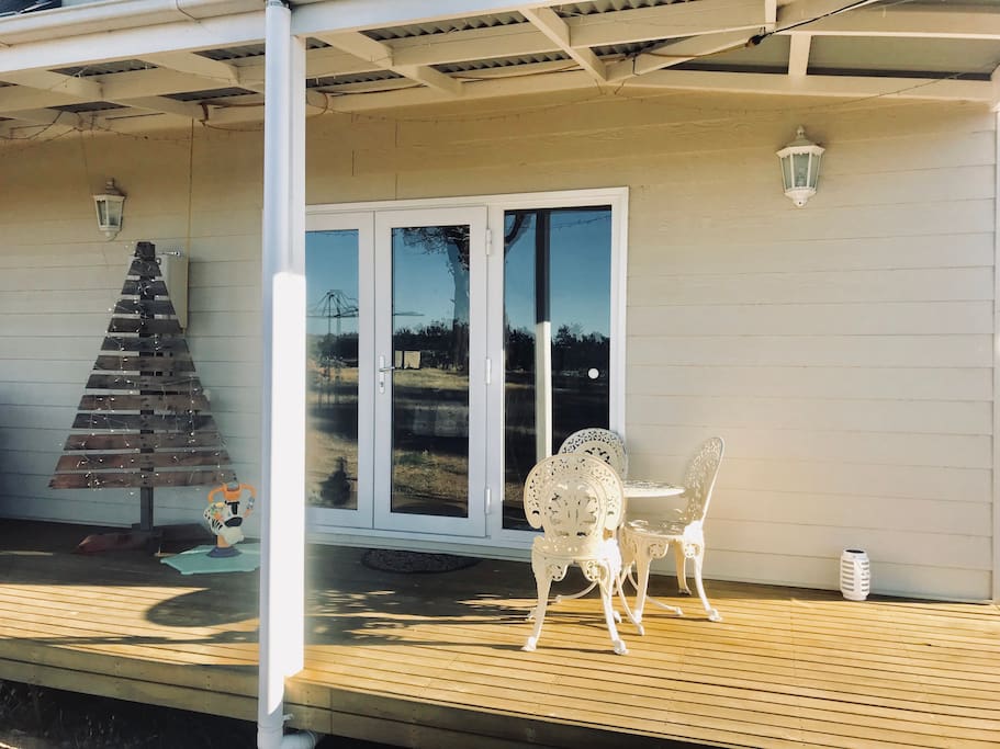 Christmas in the countryside - Relax on the deck with a glass of red!