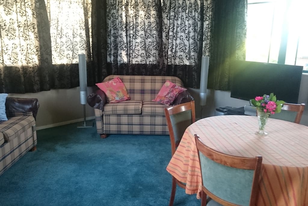Guests Lounge area with Sky TV, DVD, CD Player, tea & coffee, fridge, toaster.