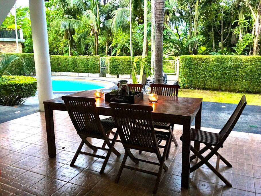 Table in the garden