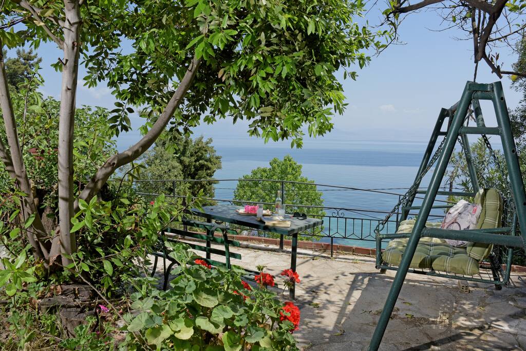 Garden with swing