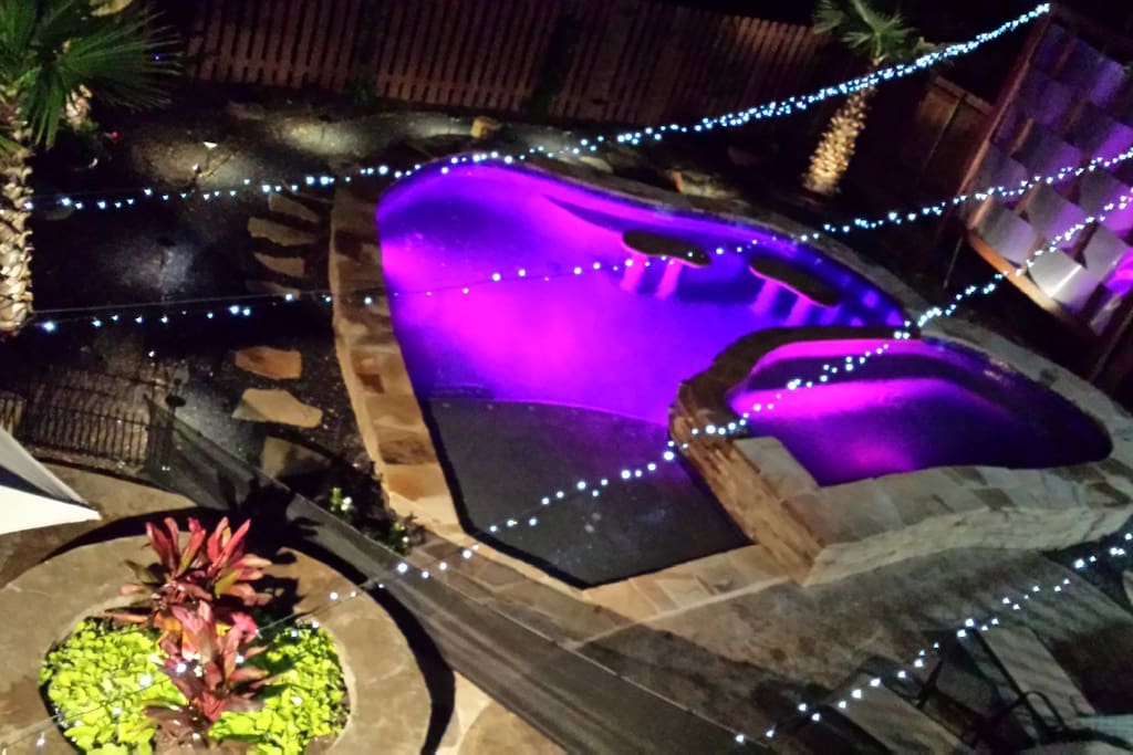 Pool at night