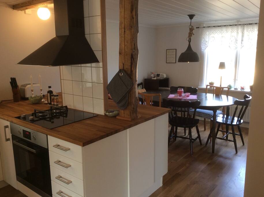 Kitchen and dining room.