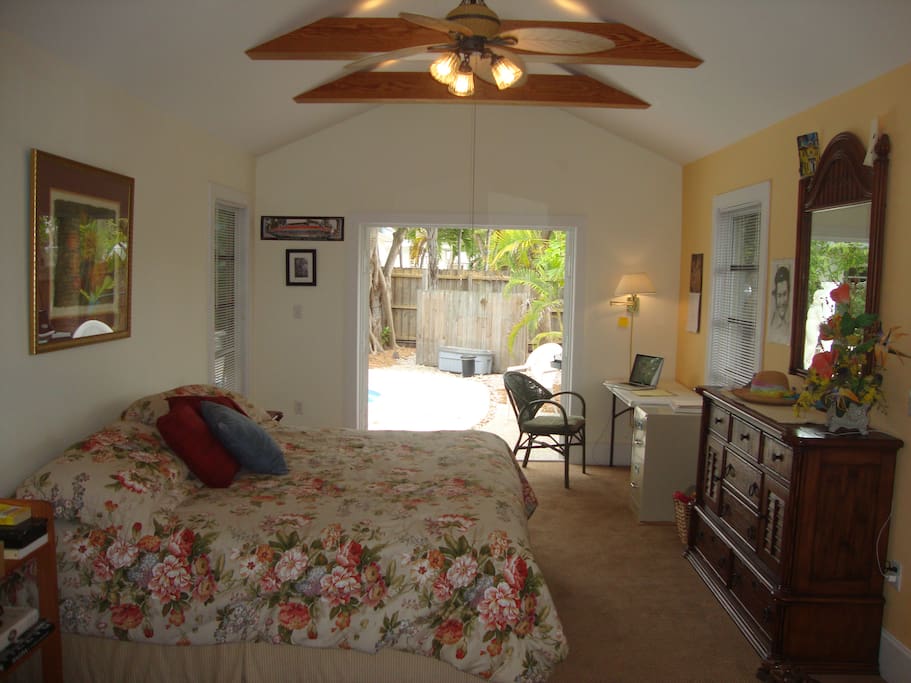Master bedroom to pool