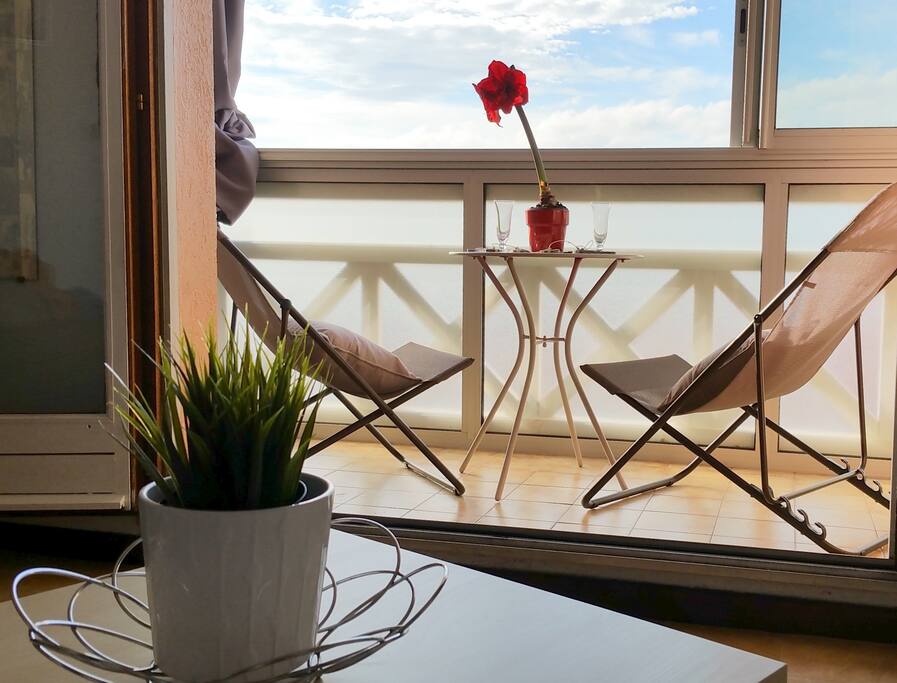Terrasse avec transat