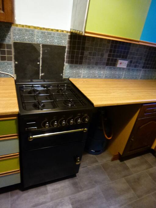 Gas cooker in the kitchen