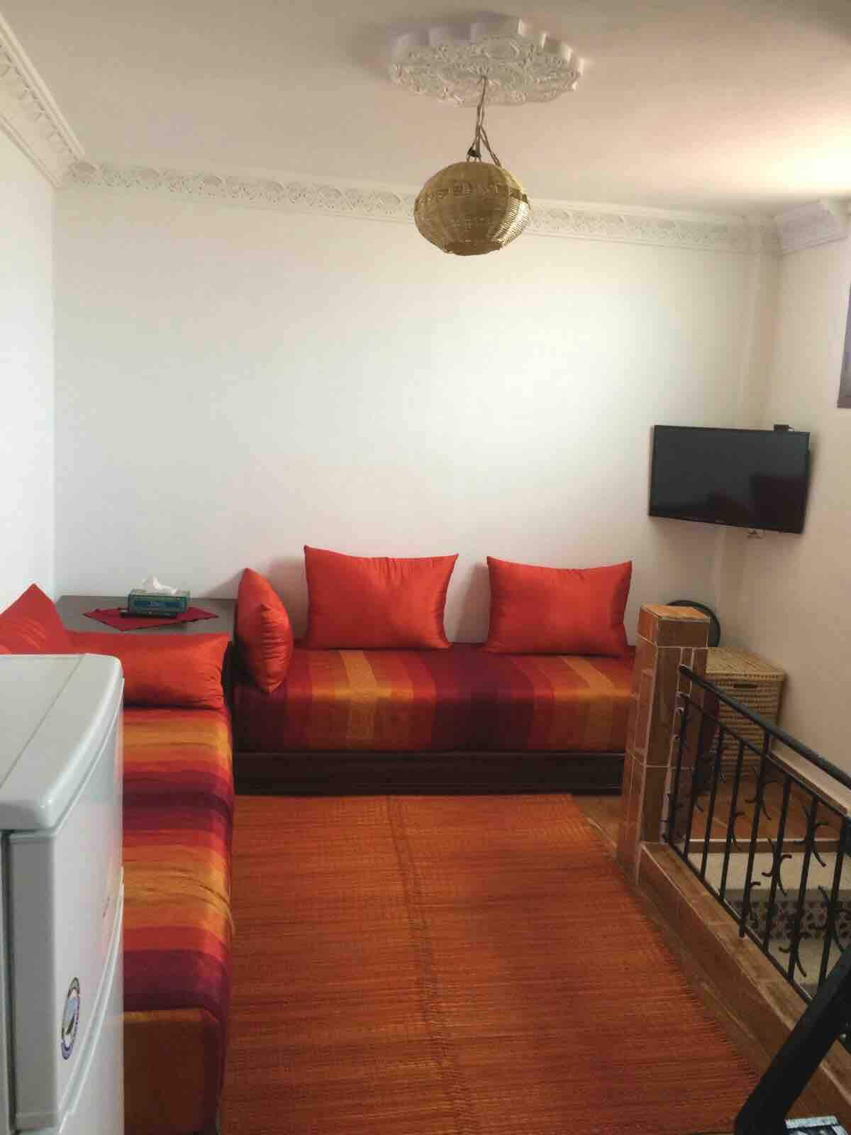 Køkkenrum/stue 
To sovemuligheder