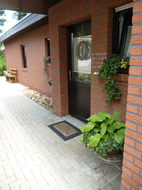 Vacation & fitters' apartment with a covered terrace