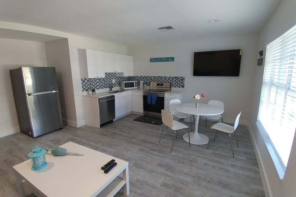 Kitchen and living room