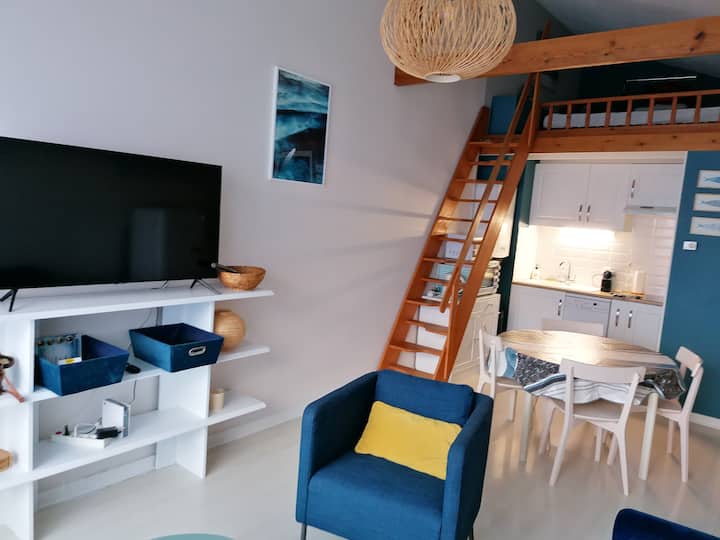 Grand Studio+ Mezzanine Pleine Vue Mer Près Plage - La Rochelle