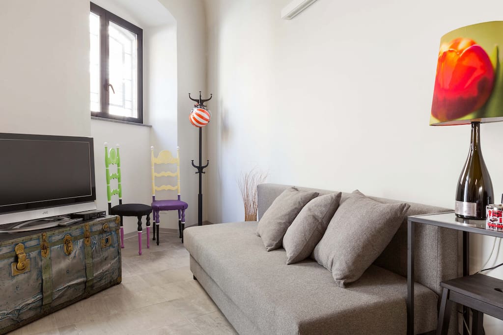 Living con divano letto per due