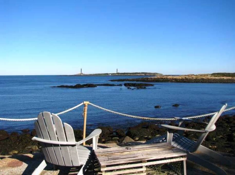 private sea deck - low tide