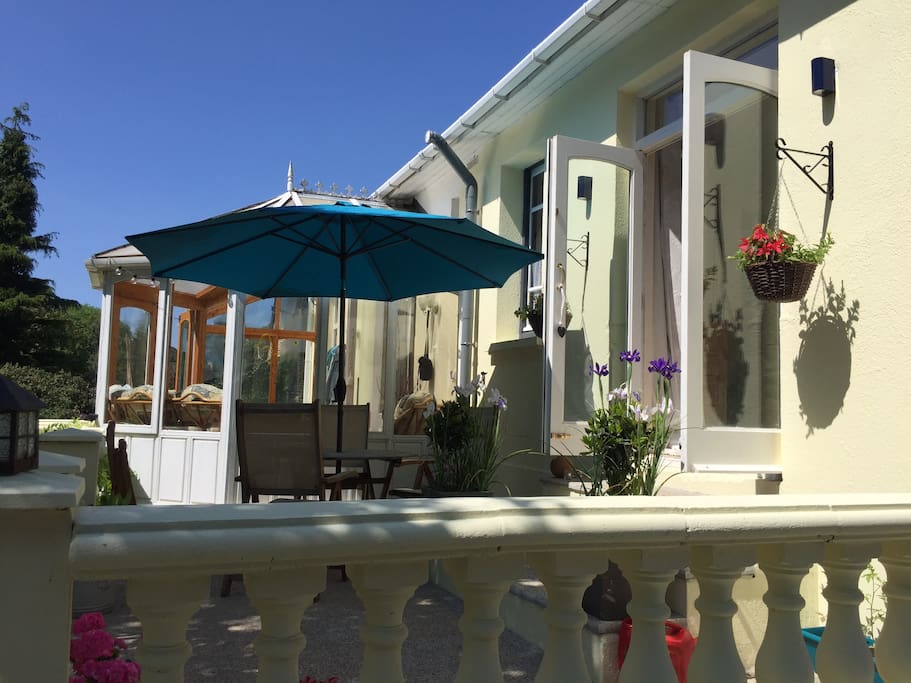 Sunny terrace for breakfast