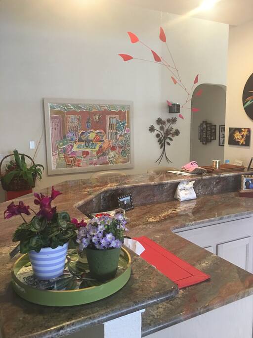 Kitchen bar area
