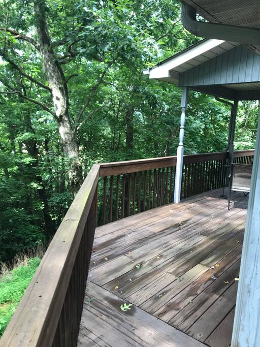 More deck leading to chairs for hanging out