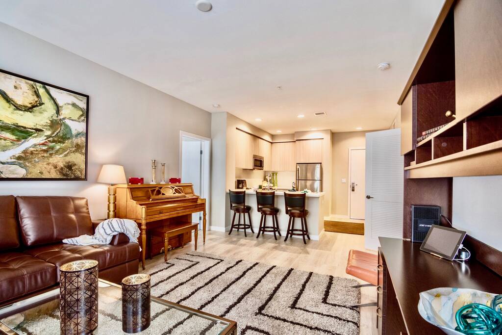 living room and kitchen