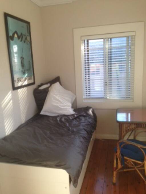 The room faces north and east. So it is very sunny most of the day.