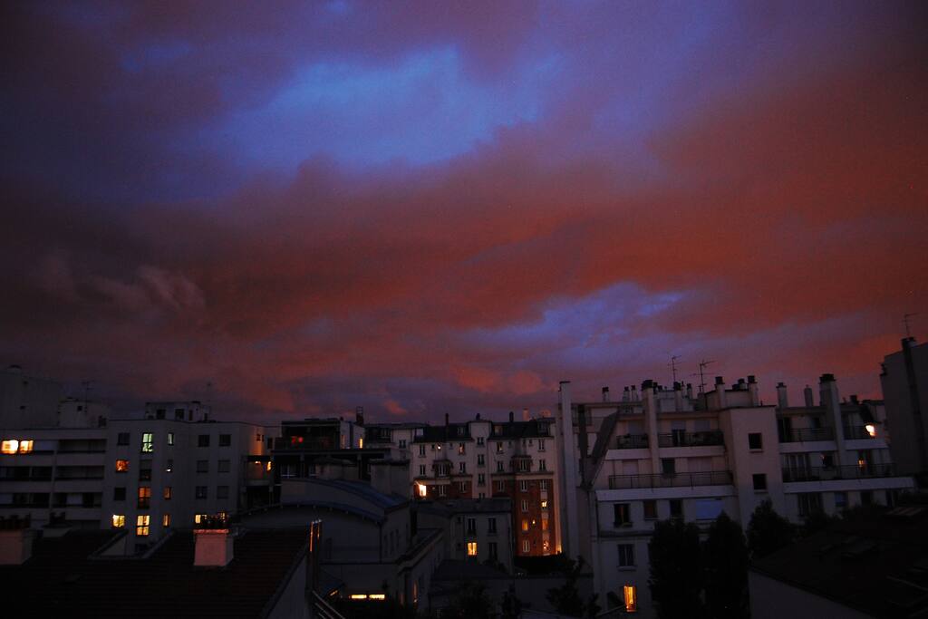 nice view on the parisian roofs