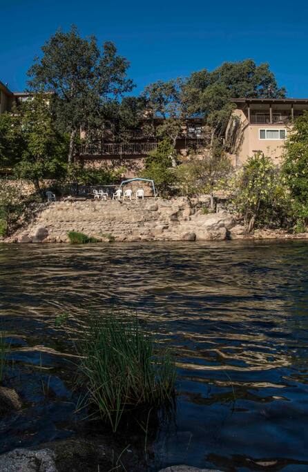 Chez Barbay as seen from across the River.