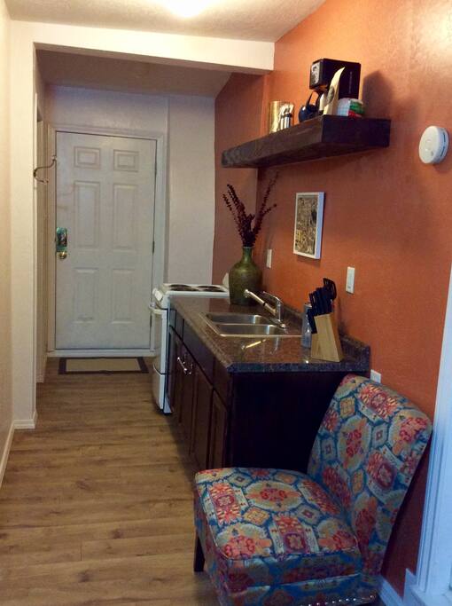 Kitchen is fully furnished.