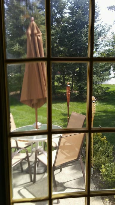 View of patio from the bedroom