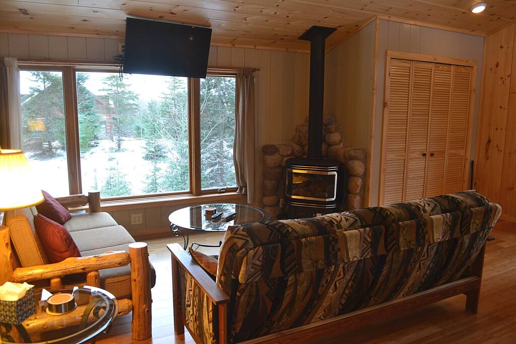 Living Room with Gas Stove