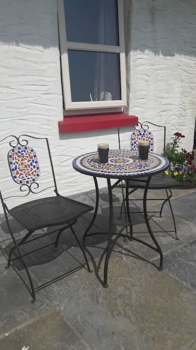 Enjoy a Guinness on the terrace