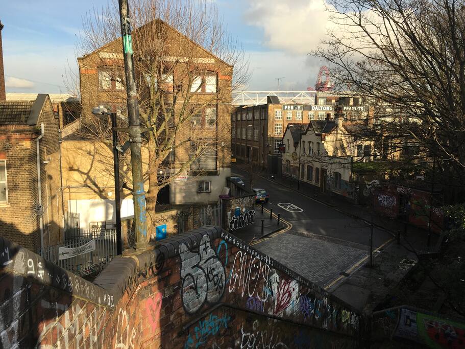 Peanut Factory on the right. Olympic Park in the horizon.