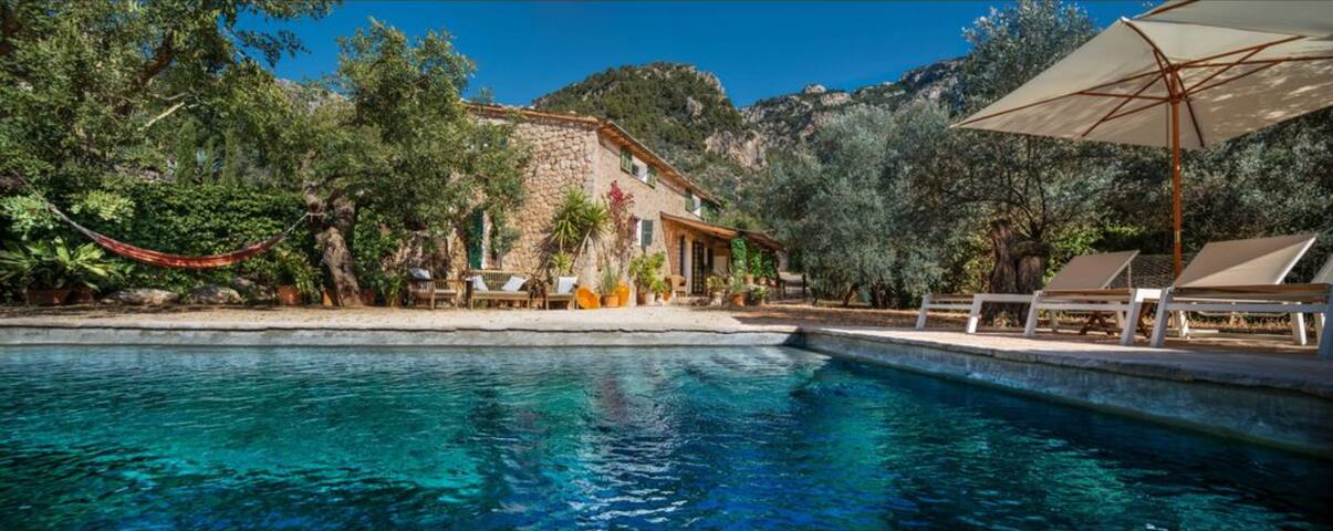 Casa rustica Mallorquina en un olivar con vistas