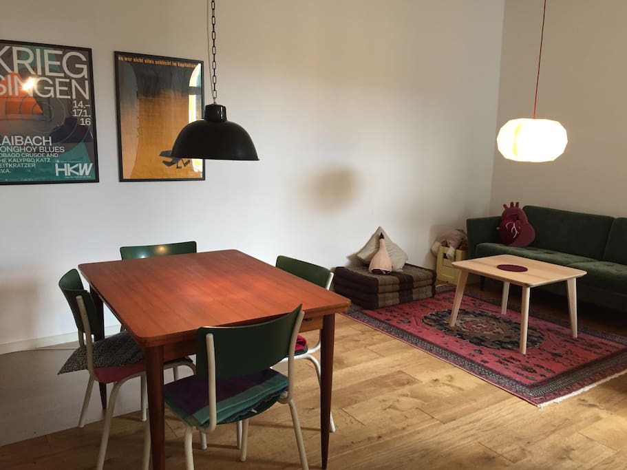 Dining table in living room