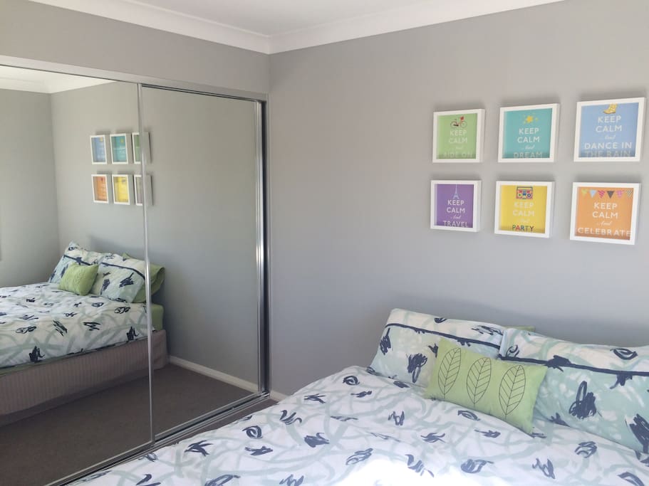 Bedroom with cupboard space
