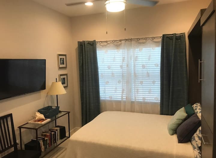 صورة أخرى لغرفة النوم في الطابق الأول لذوي الاحتياجات الخاصة مع سرير ميرفي للأسفل والاستيعاب!