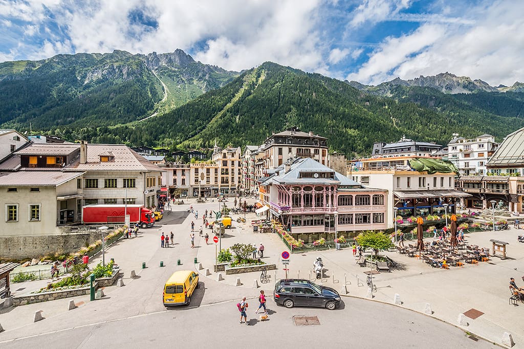 View to Brevent and Place de Balmat.