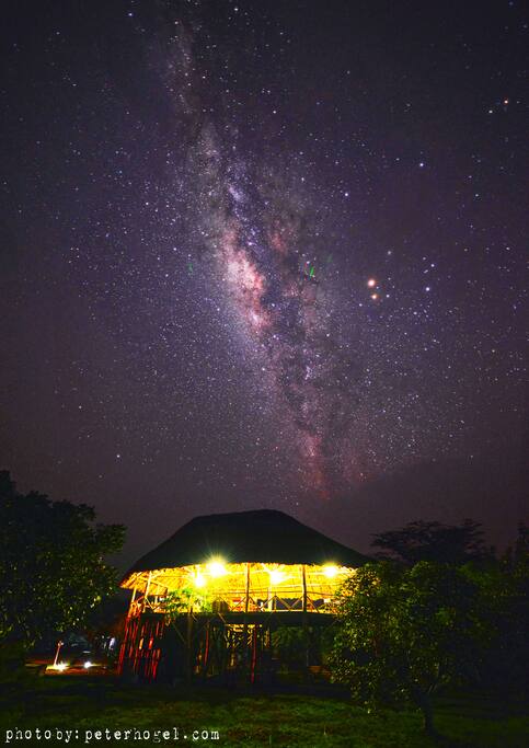 Photo of the lodge and milky way! By Peter Hogel.