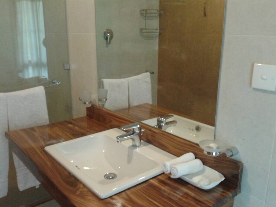 modern attached bathroom
