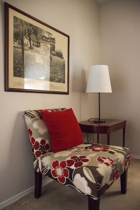 Sitting area for reading and relaxing