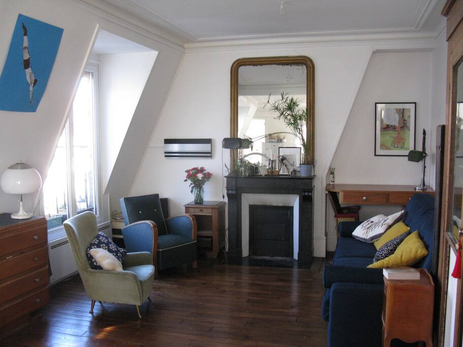 Salon avec vue sur le Sacré-Coeur