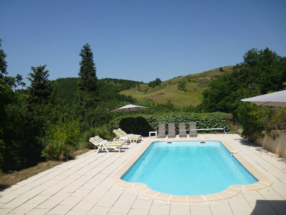 Large Pool 11m x 4.5m with sun terraces