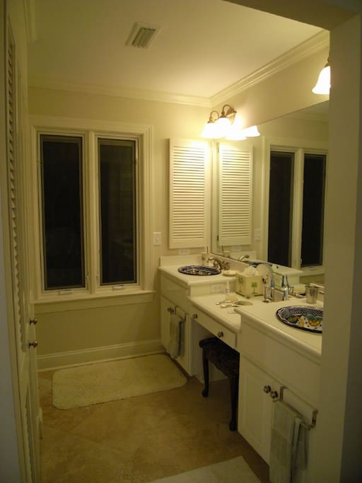 Master bedroom double vanity