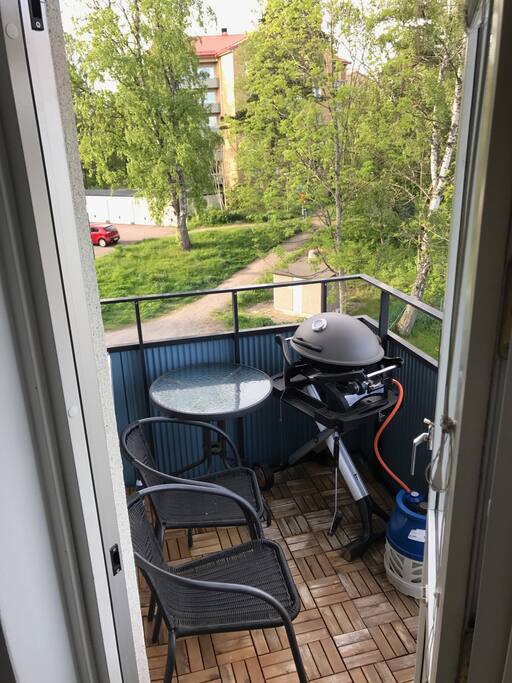 Balkong med grill