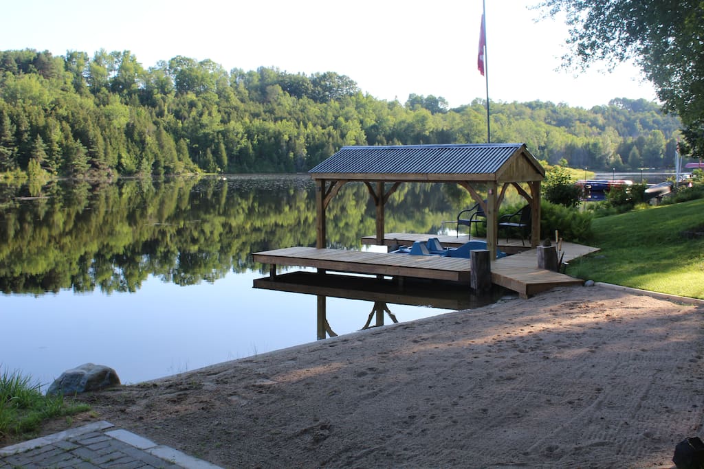 Private beach and dock