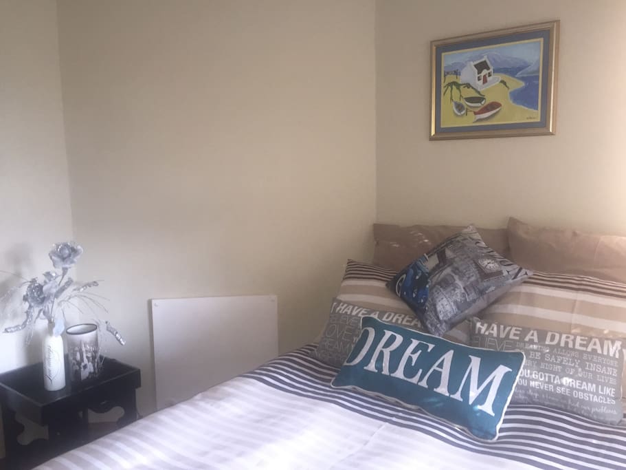 Private bedroom which sleeps a max of 2 people sharing. Ensuite bathroom with shower. Aircon, wall panel heater...