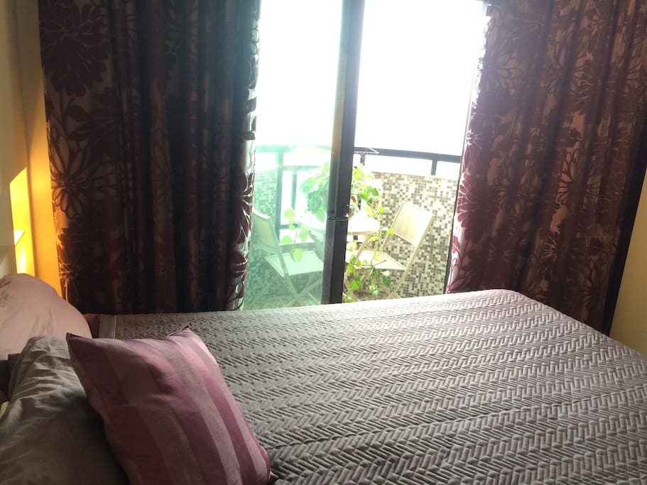 The cozy balcony for morning coffee or afternoon tea