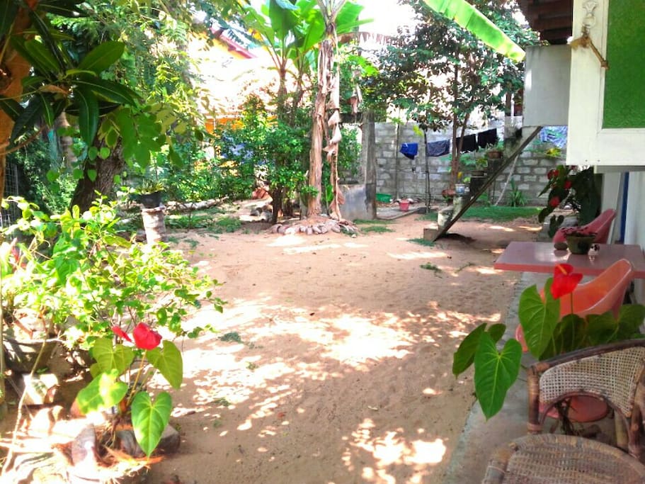 The garden with lots of fruit trees, your personal chillout area