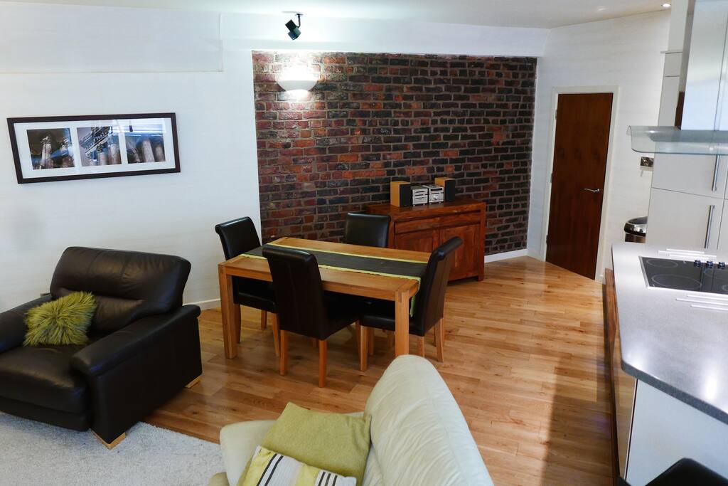 Spacious dining area.