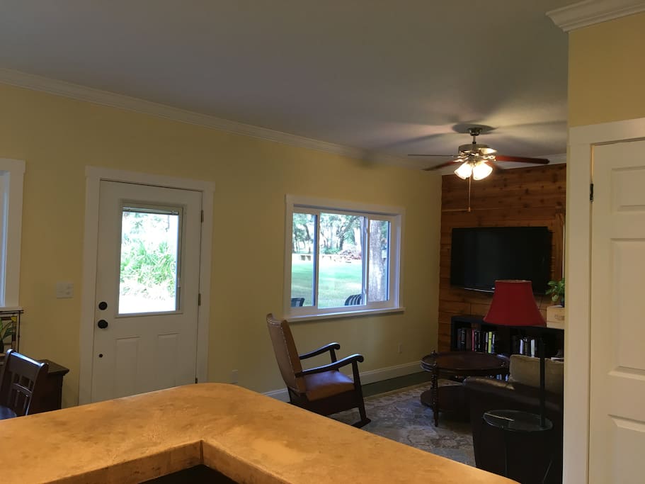 Looking from the kitchen to the Living room