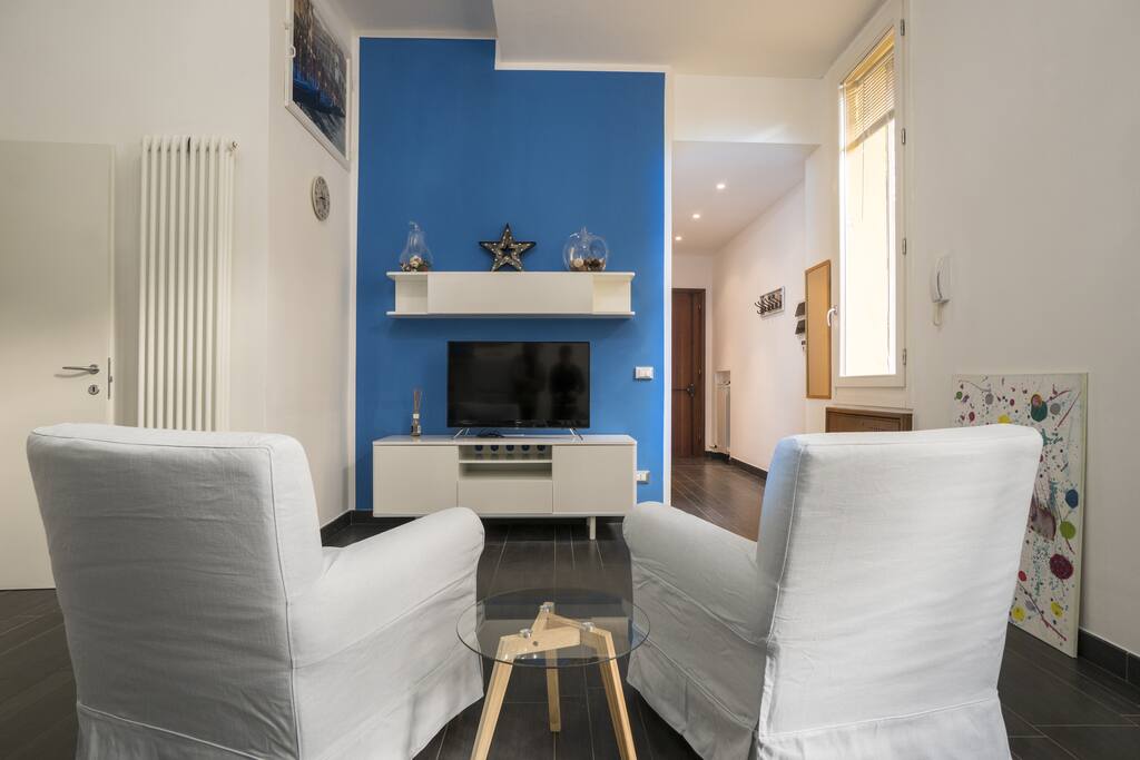 Living room and kitchen area